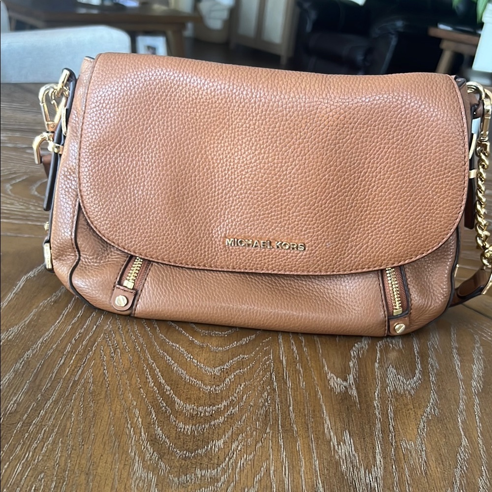 Michael Kors Tan Crossbody Bag with Gold Hardware